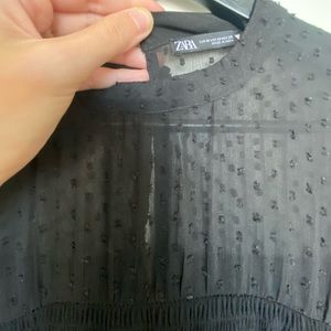 Zara black midi dress